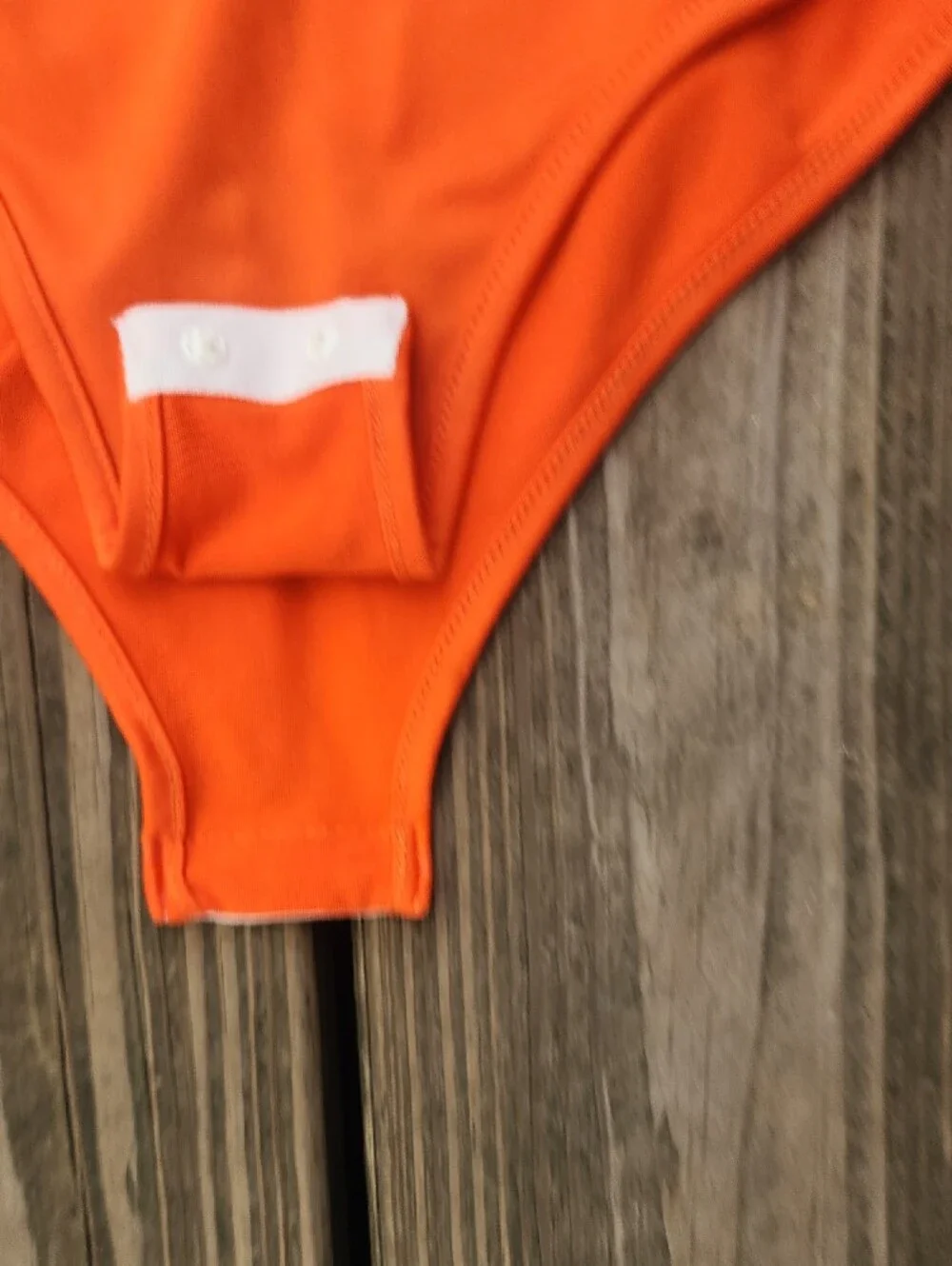 Zeagoo Orange Off-Shoulder Tie-Front Bodysuit - Picture 5 of 6